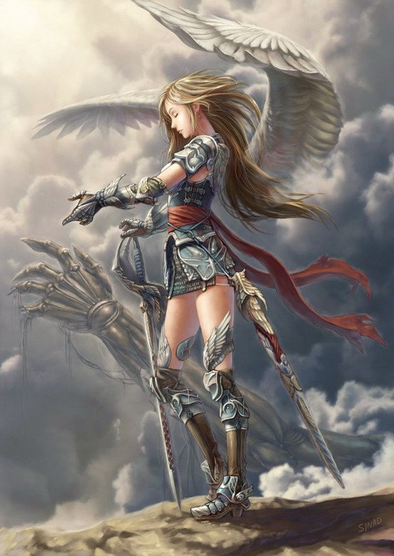 Воительница - фея, девушка, ангел, фентези - оригинал