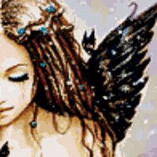 Схема вышивки «грустный ангел»