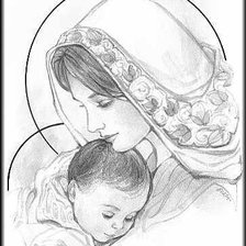 Оригинал схемы вышивки «мать и дитя 2» (№90937)