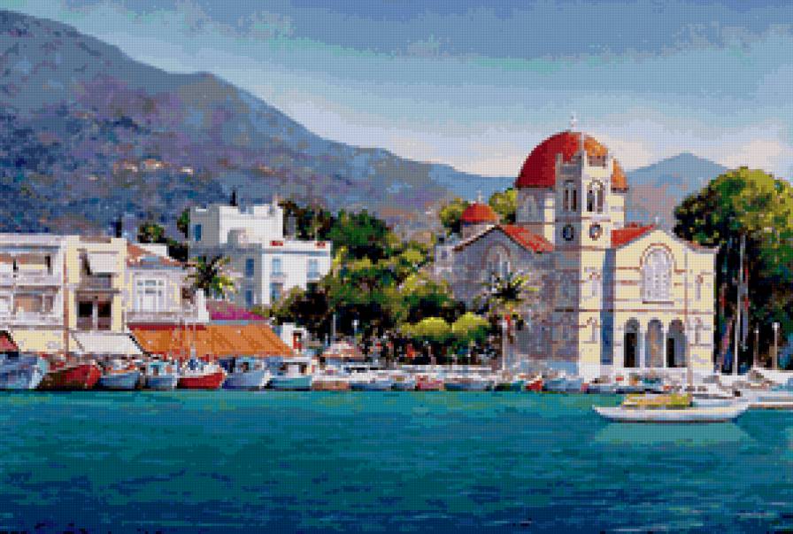 греция - природа, море, картина - предпросмотр