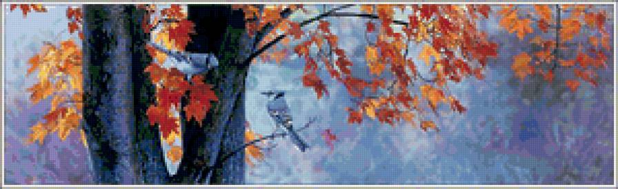 Серия "Пейзаж. Осень" - осень, пейзаж, птицы - предпросмотр