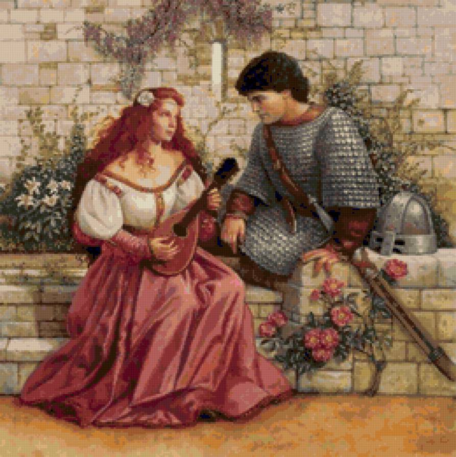 Дама и рыцарь - рыцарь, дама - предпросмотр