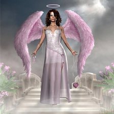Оригинал схемы вышивки «ангел» (№93792)
