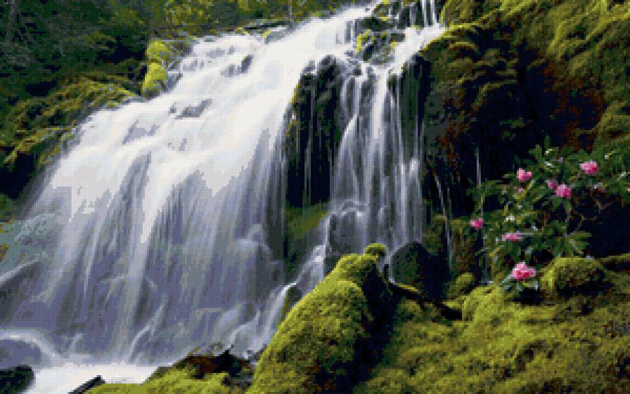 Водопад - водопад, пейзаж, природа - предпросмотр