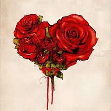 розы в сердце