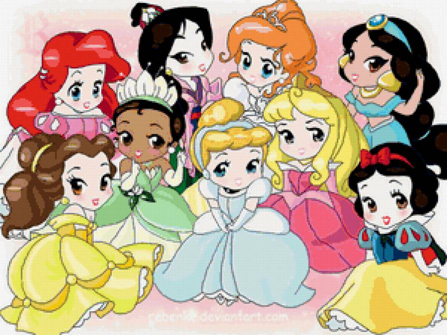 Маленькие принцессы Диснея - детям, дисней, мультик, принцесса - предпросмотр