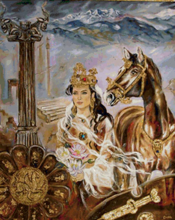царица тамара - царица, лошадь - предпросмотр
