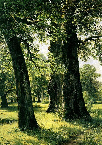 Сказочный лес - дубы, пейзаж, живопись, лес, природа, искусство - оригинал