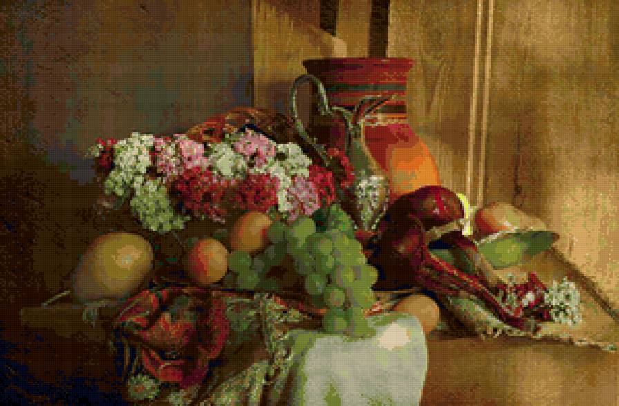 Натюрморт - фрукты, цветы, натюрморт - предпросмотр