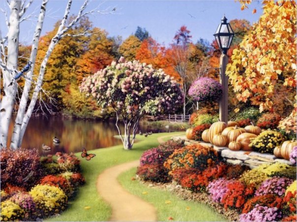 осень в парке - осень, пейзаж, природа - оригинал