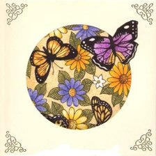 Оригинал схемы вышивки «цветы и бабочки» (№97749)