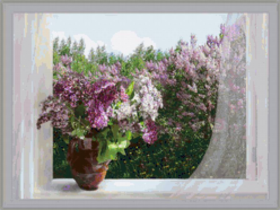 Сирень - цветы в вазе - предпросмотр