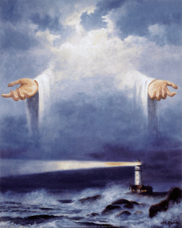 Божественный свет по картине T. C. Chiu - бог, маяк, свет, картина - оригинал