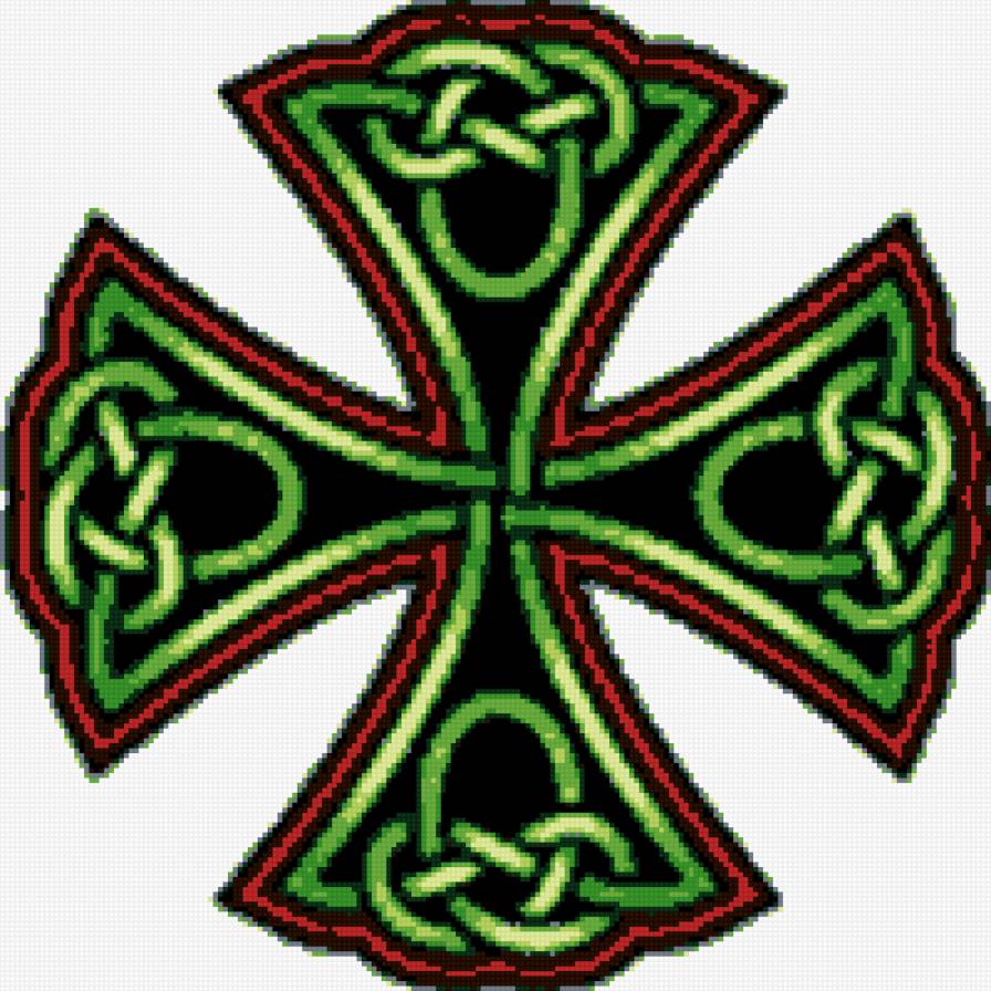 Кельтский крест - узор, крест, кельтский узор, подушка - предпросмотр