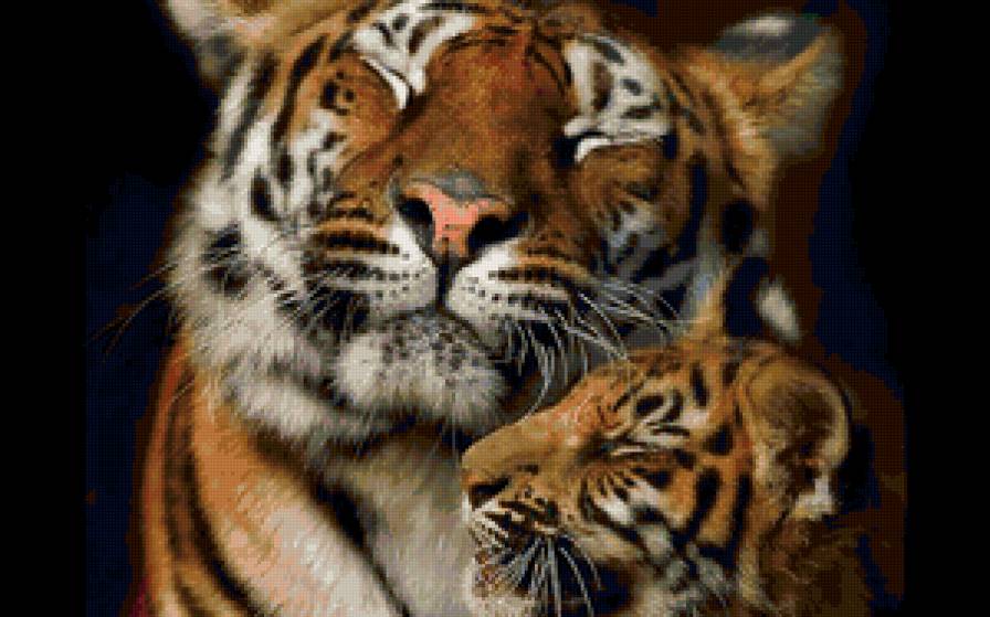 Рядом с мамой - животные, кошки, тигры - предпросмотр