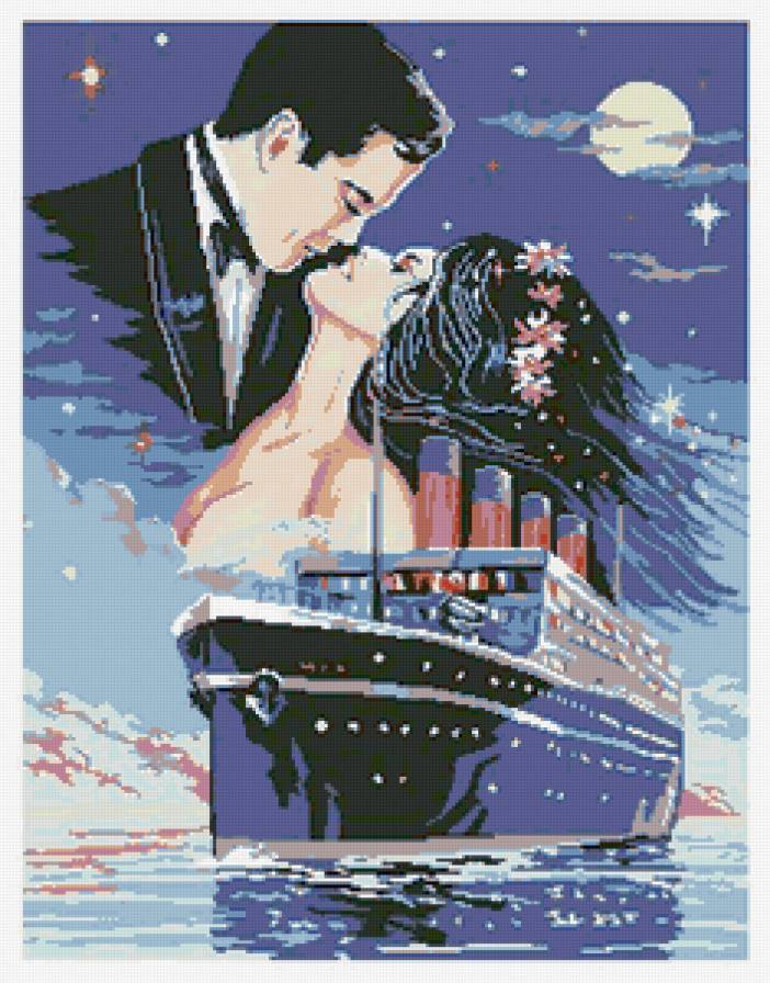 любовь - титаник, двое, роман, романтика, корабль, влюбленные, пара - предпросмотр