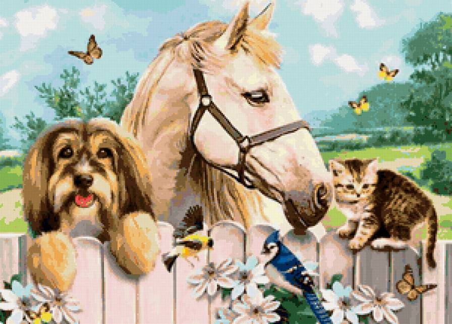 №100491 - животные, лошадь, картина, живопись, природа, искусство - предпросмотр