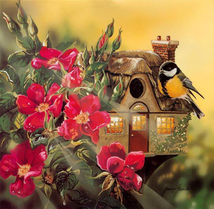 птичкин дом - домик, дом, птица - оригинал