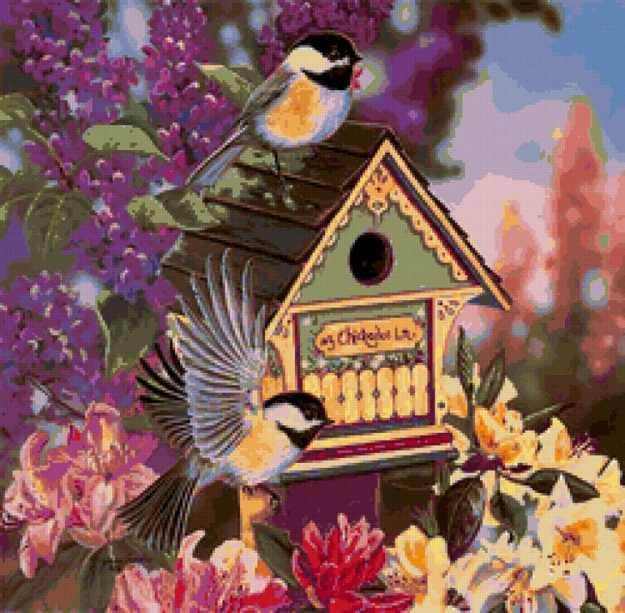 птичкин домик - домик, дом, птица - предпросмотр