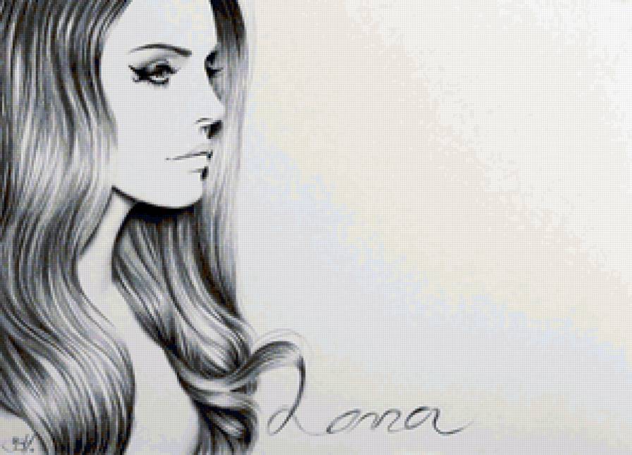 Lana Del Rey - девушка, lana del rey, монохром - предпросмотр