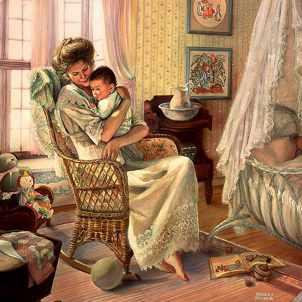 №101891 - женщина, картина, ребенок, мать и дитя - оригинал