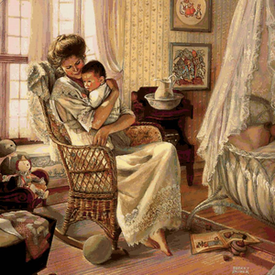 №101891 - мать и дитя, картина, ребенок, женщина - предпросмотр