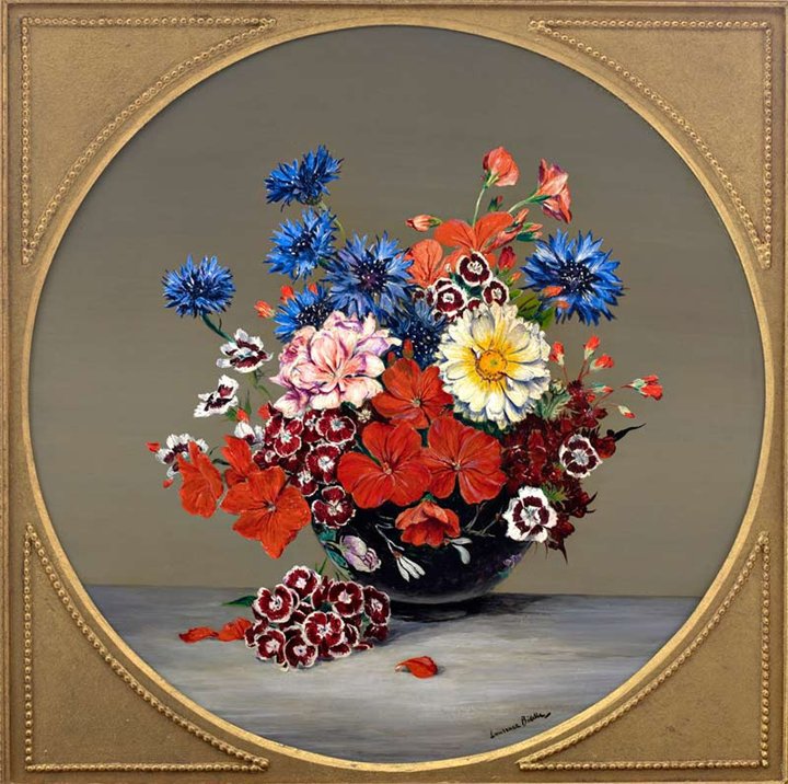 Букет - букет, ваза, цветы, живопись - оригинал