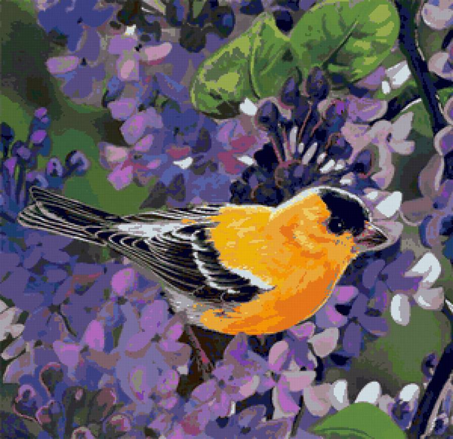 Серия "Птицы" - цветы, пейзаж, птицы - предпросмотр