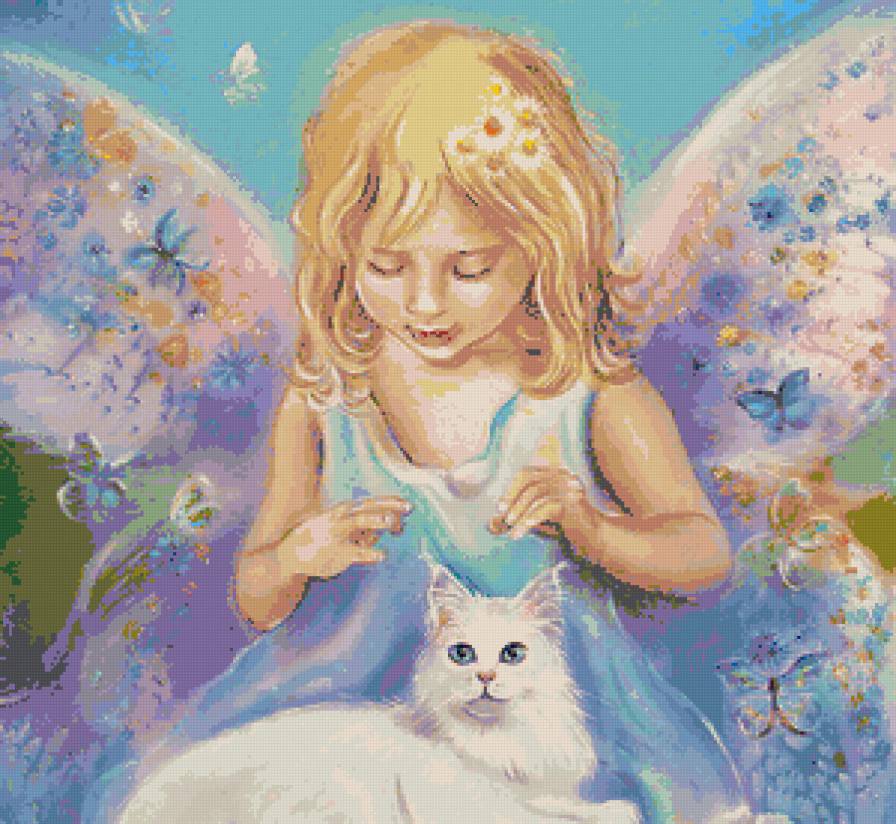 Серия "Ангелы" - ангелы, кошки, дети - предпросмотр