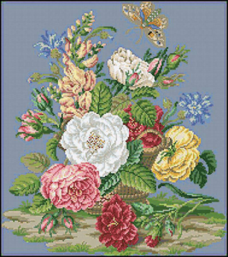 №104552 - ваза, букет, цветы, розы - предпросмотр