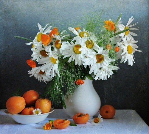 Натюрморт - цветы в вазе, букет, натюрморт - оригинал