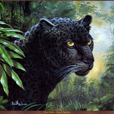 Оригинал схемы вышивки «Черный леопард» (№106203)