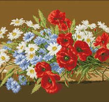 Оригинал схемы вышивки «полевые цветы» (№106346)
