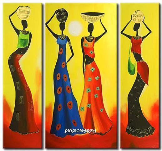 Триптих Африканские Женщины - африка, триптих - оригинал