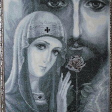 Оригинал схемы вышивки «Святая Мария и грааль» (№107088)
