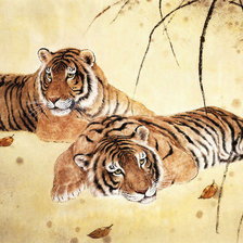 Оригинал схемы вышивки «Тигры))» (№107252)