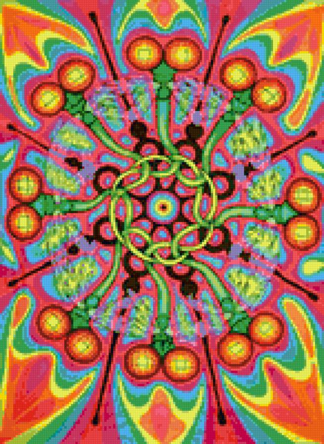 LSD-25 Психоделика. - флюро, транс, гполотно, индийские, психо, божество - предпросмотр