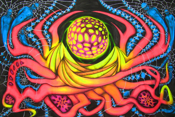 LSD-25 Психоделика. - транс, полотно, индийские, флюро, божество, психо - оригинал
