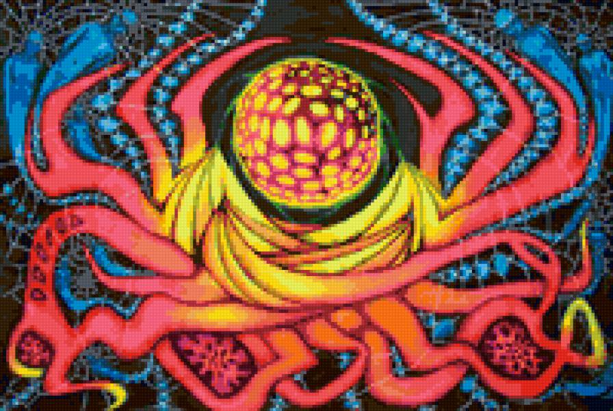 LSD-25 Психоделика. - божество, полотно, транс, флюро, психо, индийские - предпросмотр