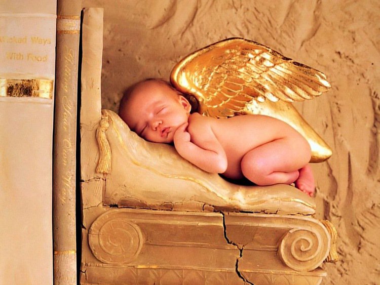 Спящий ангел - дети, ангел, ребенок - оригинал