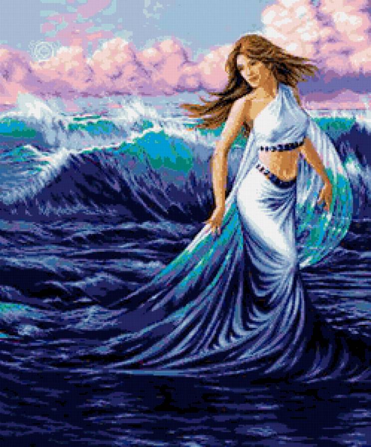 Из пены морской - женщина, девушка, волна, богиня, море - предпросмотр