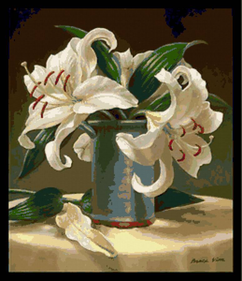 Серия "Букет" - лилии, букет, цветы - предпросмотр