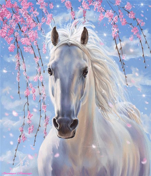 белая лошадь - оригинал