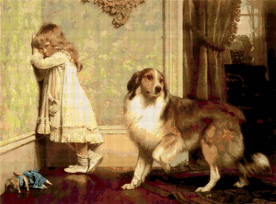 наказание - собака, девочка, ребенок - предпросмотр