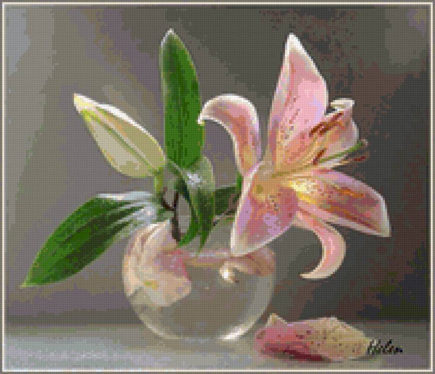Лилия - ваза, лилия - предпросмотр