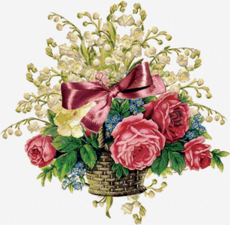 Букет - букет, цветы, корзина с цветами - предпросмотр