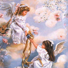 Оригинал схемы вышивки «небесные ангелы» (№108961)