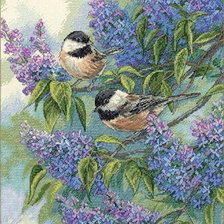 Оригинал схемы вышивки «Птицы в цветах» (№110175)