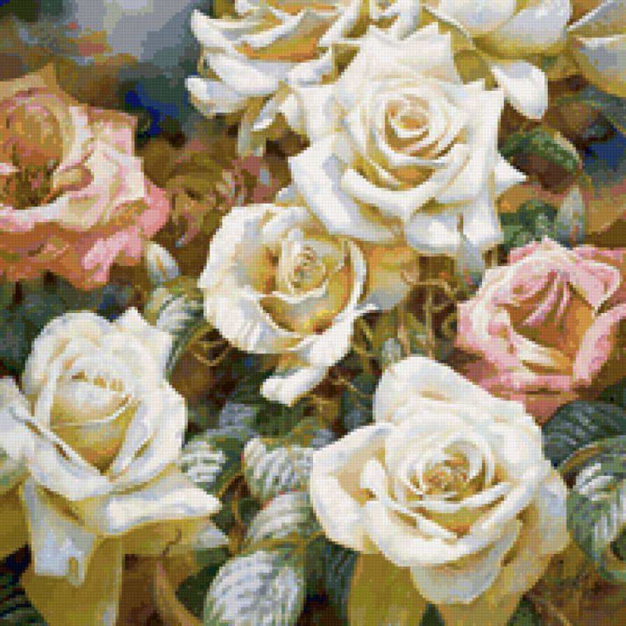 Подушка - салфетка, цветы, розы - предпросмотр