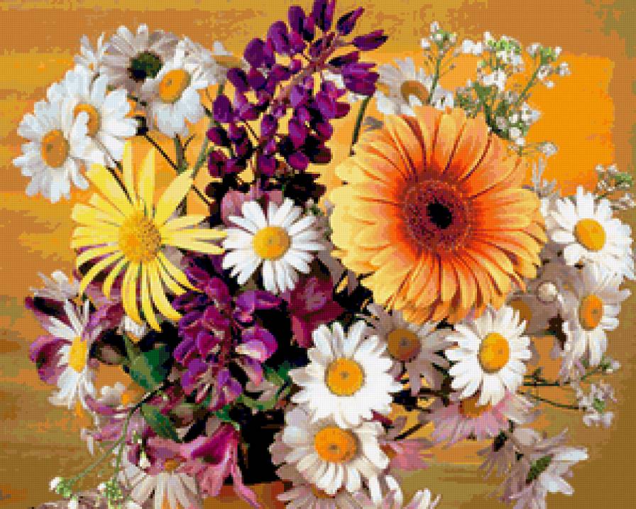 Яркий красивый букетик цветов) - букет цветов, цветы, flowers - предпросмотр
